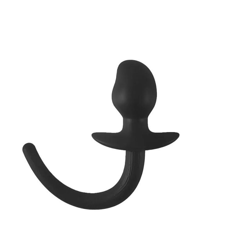 Woof Hyper Soft Silicone Puppy Tail Plug - Black