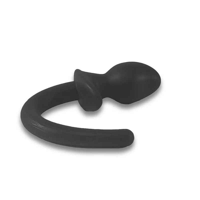 Woof Hyper Soft Silicone Puppy Tail Plug - Black