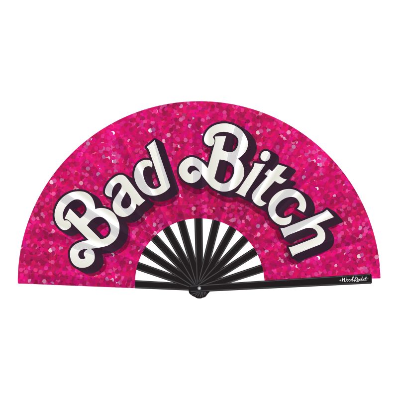 Bad Bitch Folding Fan  - Pink