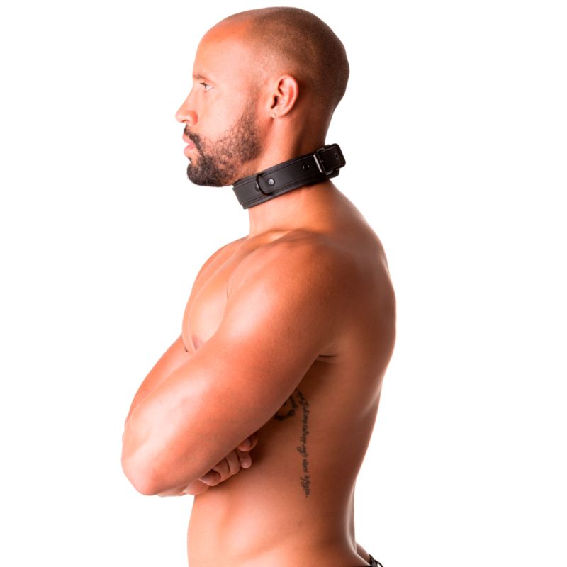 Neoprene Bondage Collar  - Black