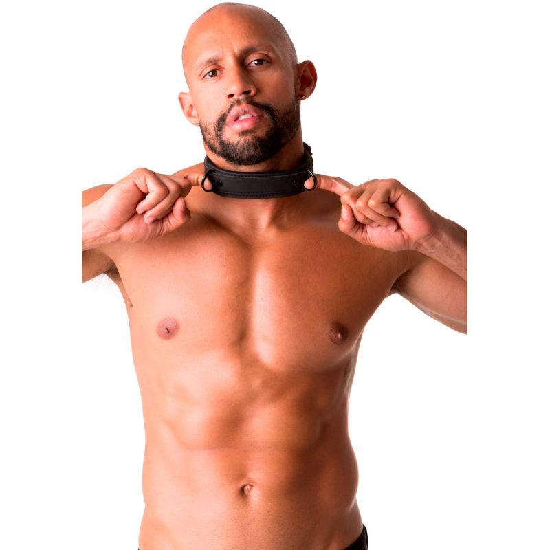 Neoprene Bondage Collar  - Black