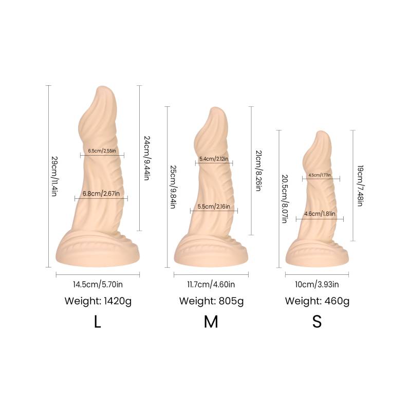 Sphinx Liquid Silicone Dildo Medium - Beige