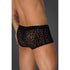 Leopard Flock Short Shorts - Black