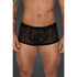 Leopard Flock Short Shorts - Black