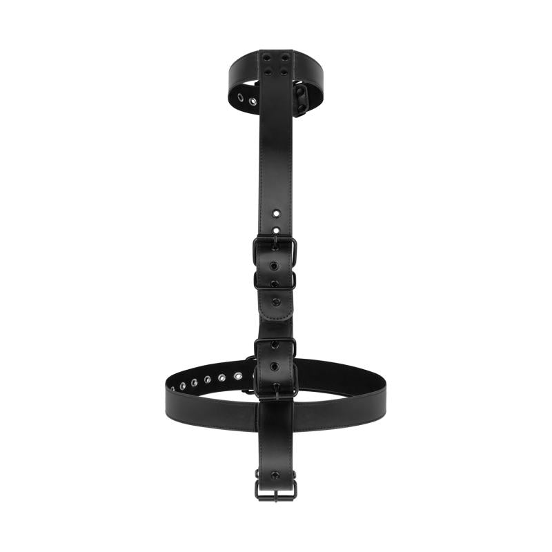 Collar with Wrist Cuffs Body Restraint - Black