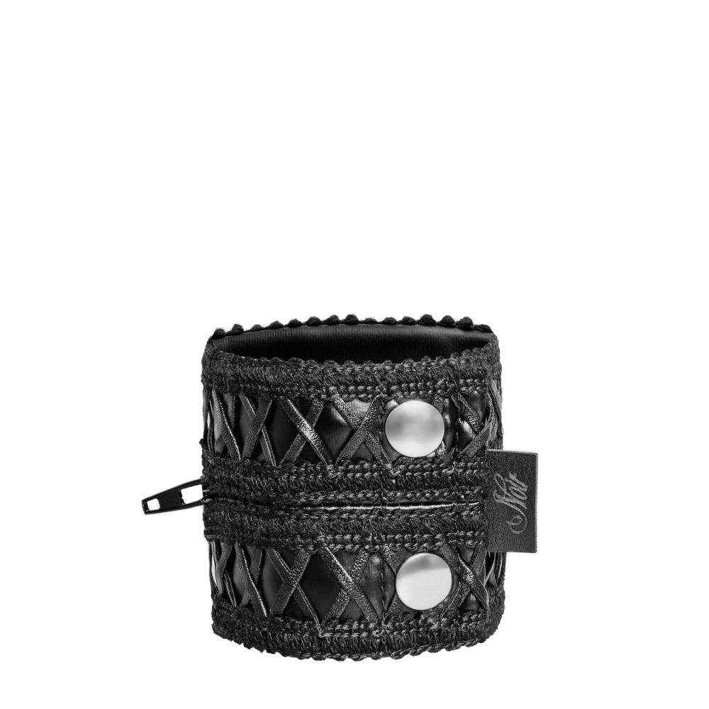 Wrist Wallet with Hidden Zipper  - Black