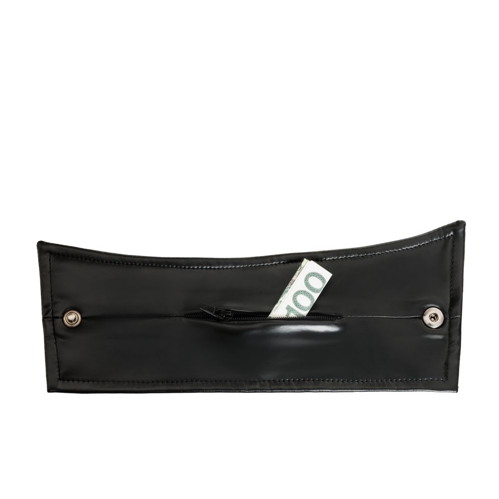 Wrist Wallet Pair with Hidden Zipper  - Black