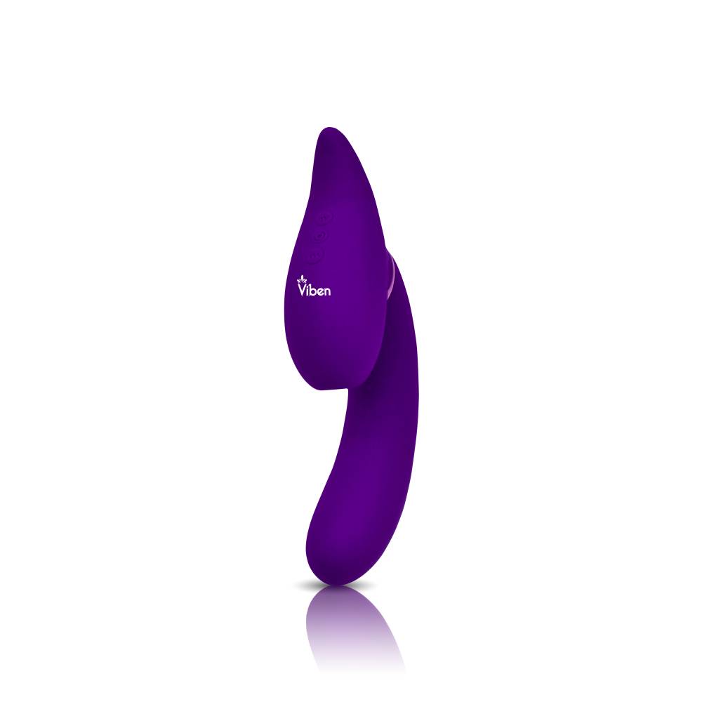 Symphony 21 Mode Swivel Suction Head Triple Motor Vibrator - Purple