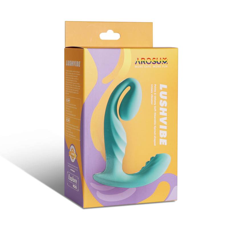 LushVibe Wearable Sprout-Shaped Unisex Vibrator - Teal
