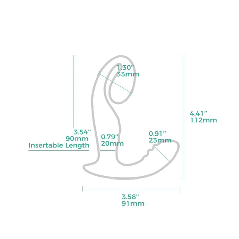 LushVibe Wearable Sprout-Shaped Unisex Vibrator - Teal