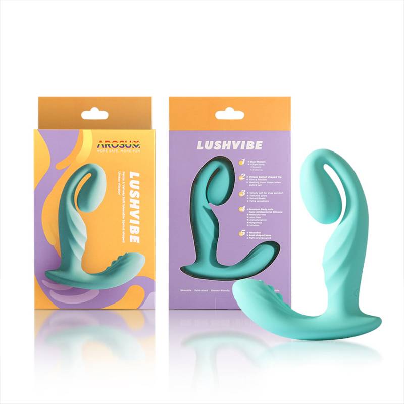 LushVibe Wearable Sprout-Shaped Unisex Vibrator - Teal