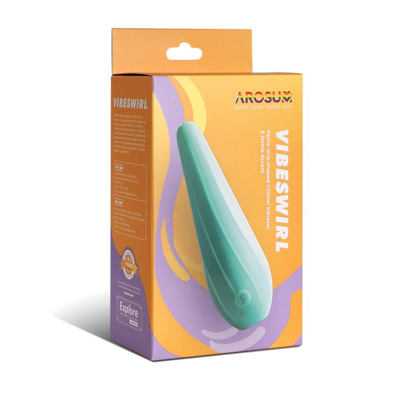 VibeSwirl Drip Shape Rechargeable Vibrator - Teal
