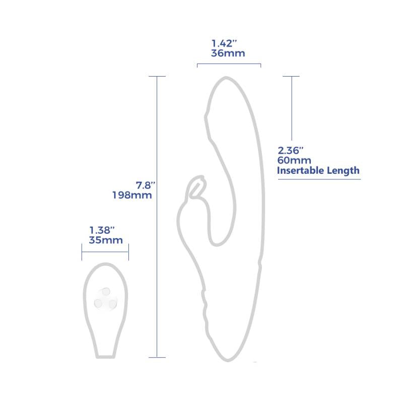 G-Rabbit Rotating G-Spot and Clitoral Vibrator - Teal