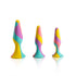 TriPlugs 3 Pc Silicone Anal Training Kit - Rainbow