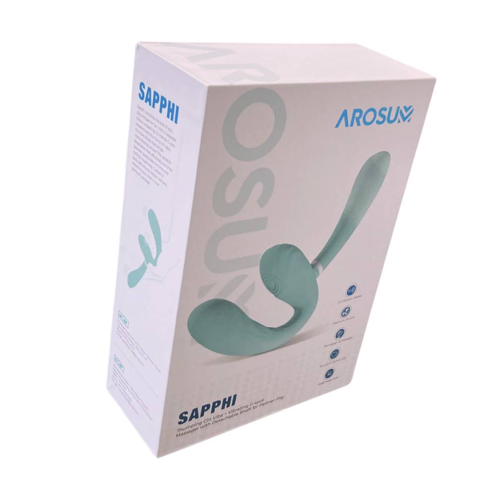 Sapphi Detachable Strapless Strap-on Double Vibrator - Teal