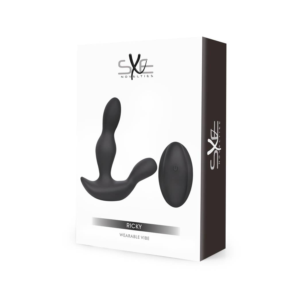 SXE Ricky Wearable Vibrator with Remote - Black