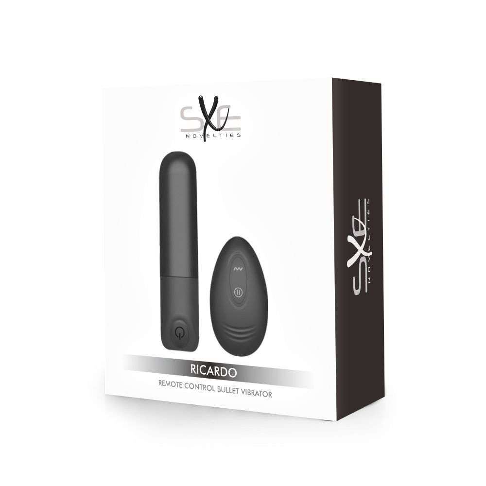 SXE Ricardo Remote Control Bullet Vibrator - Black