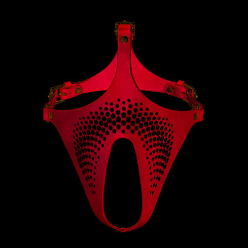 Ex Machina Genuine Leather Mask Red