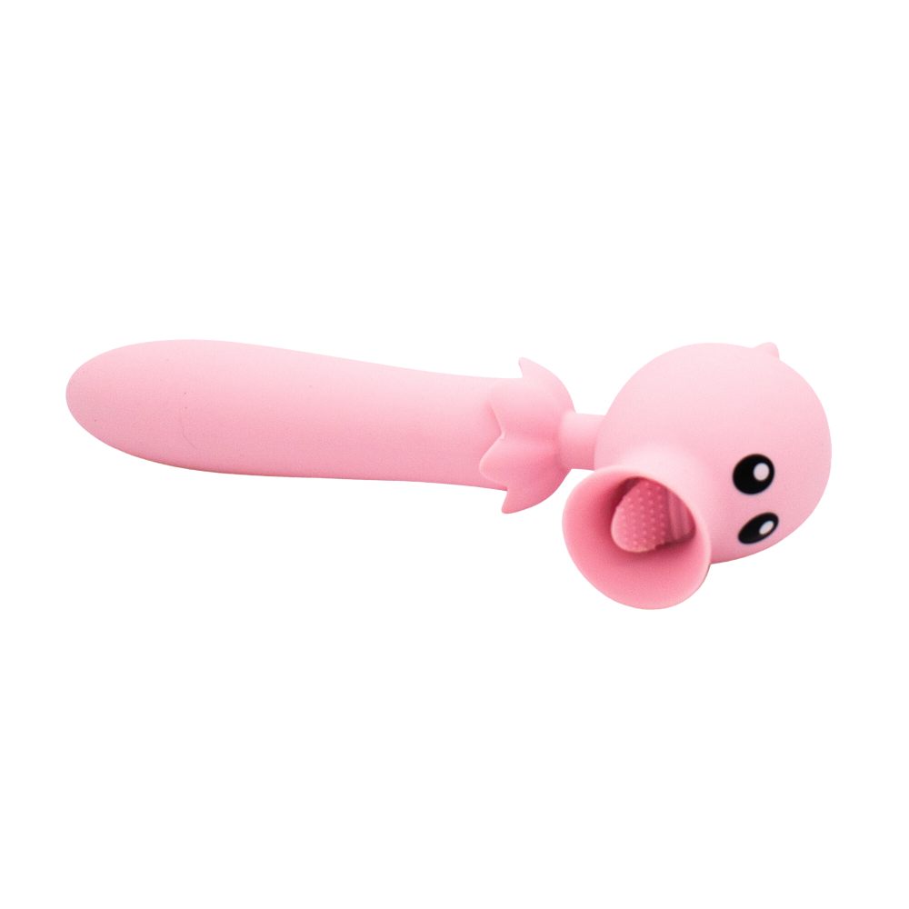 Lick N' Stick Clit Flicker G-Spot Vibrator - Pink