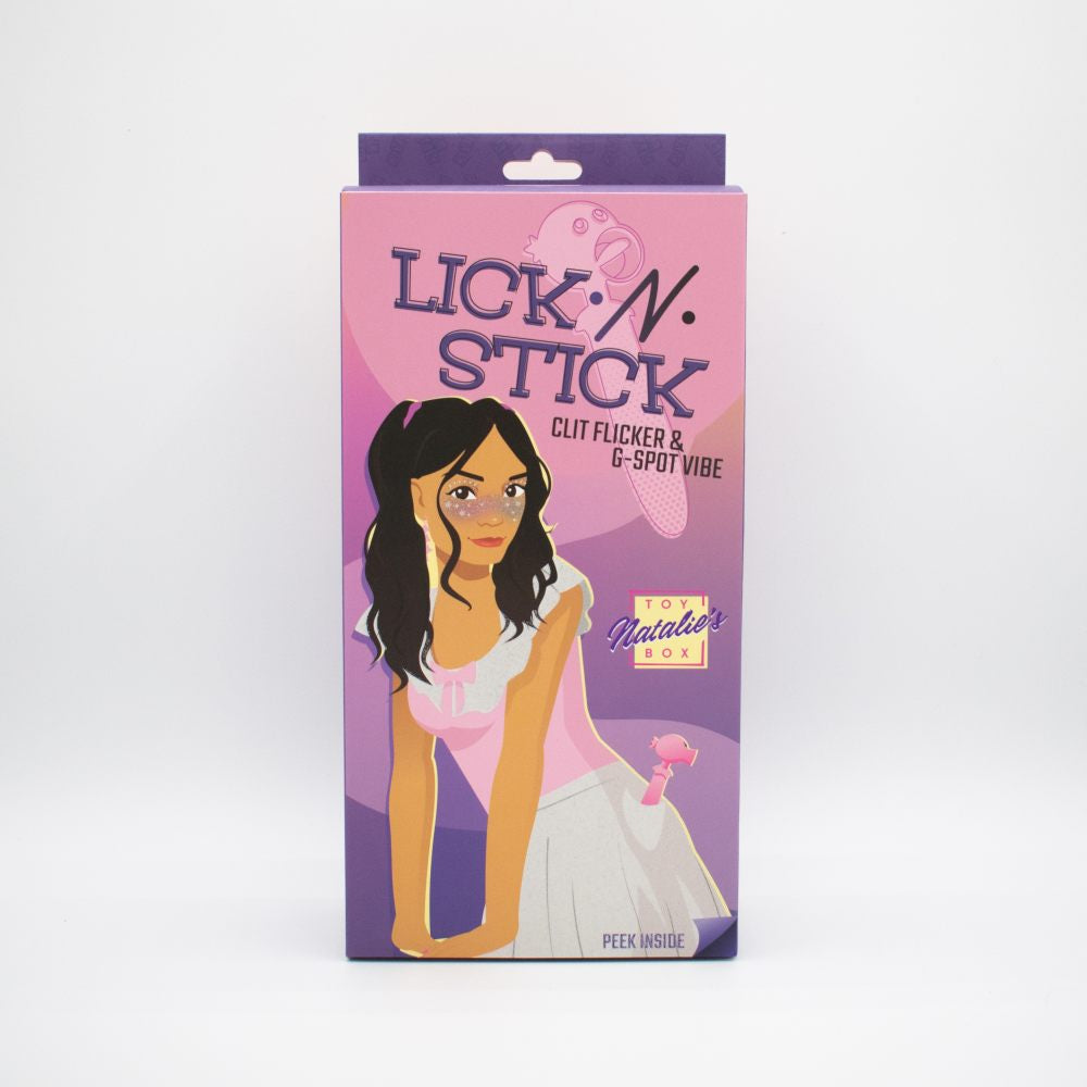 Lick N' Stick Clit Flicker G-Spot Vibrator - Pink