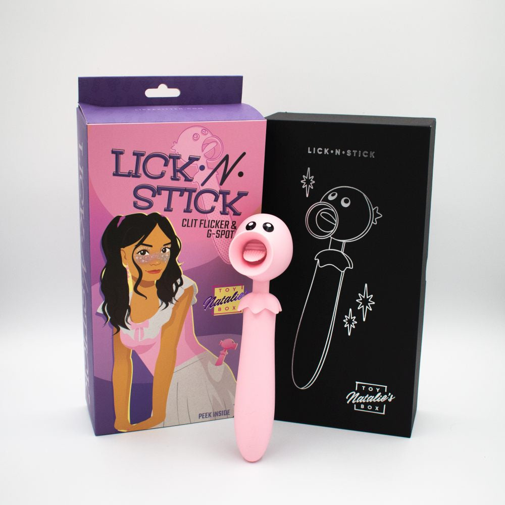 Lick N' Stick Clit Flicker G-Spot Vibrator - Pink