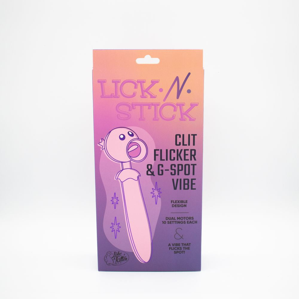 Lick N' Stick Clit Flicker G-Spot Vibrator - Pink