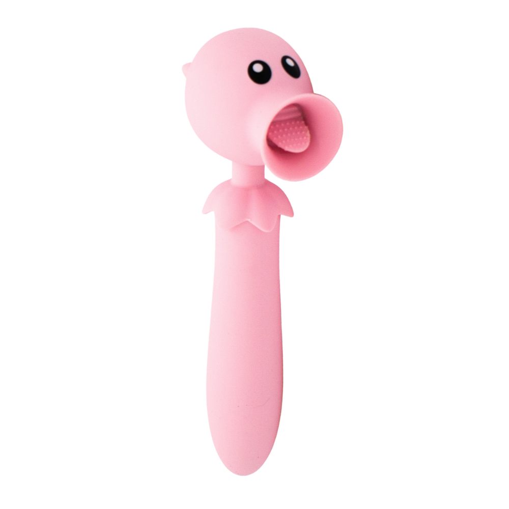 Lick N' Stick Clit Flicker G-Spot Vibrator - Pink