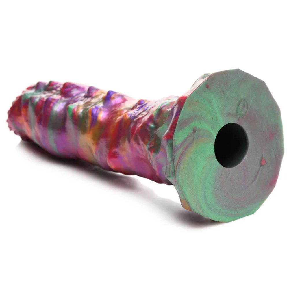 Larva Silicone Ovipositor Dildo w/ Eggs - Rainbow