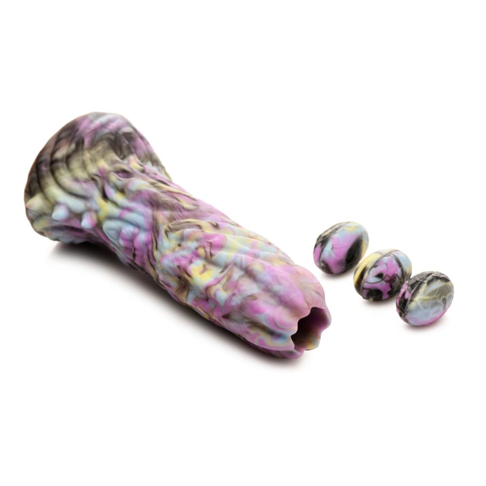 Dragon Spawn Dragon Ovipositor Silicone Dildo with Eggs - Mixed