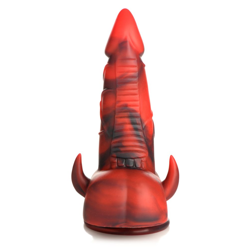 Creature Cocks Horny Devil Demon Silicone Dildo - Red