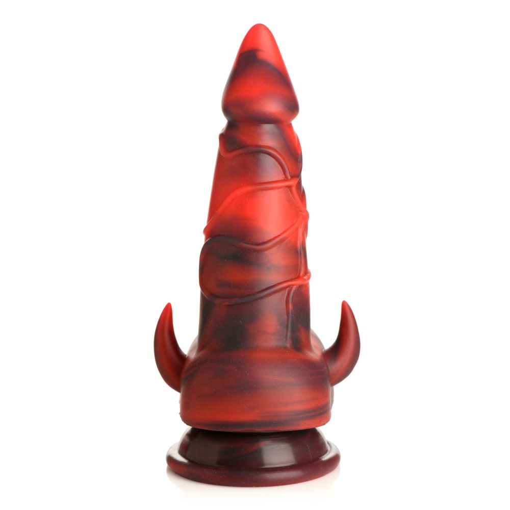 Creature Cocks Horny Devil Demon Silicone Dildo - Red