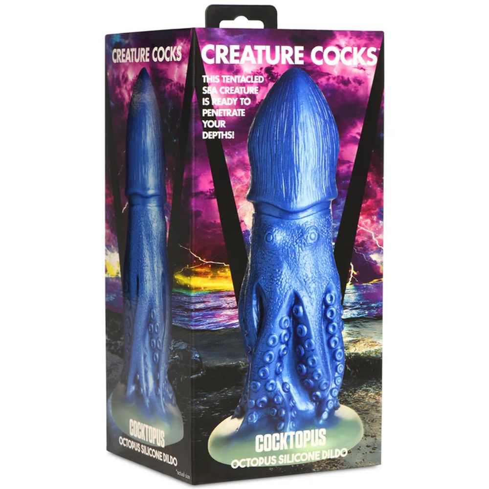 Creature Cocks Cocktopus Octopus Silicone Dildo - Blue