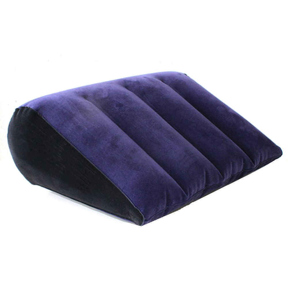 Inflatable Sex Positioning Triangular Cushion - Blue