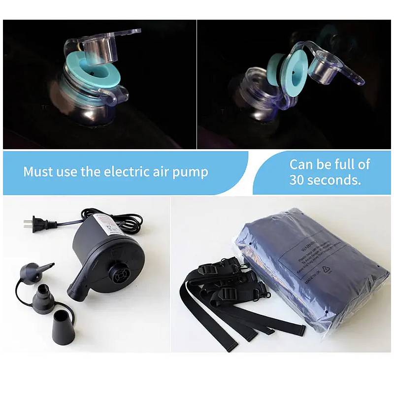 Large Inflatable Sex Positioning Wedge Cushion - Blue