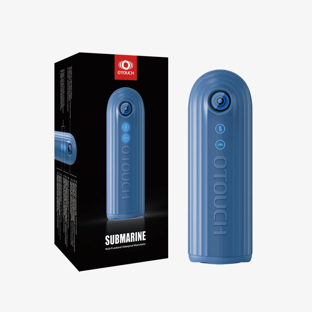 Submarine Submersible Thrusting Contracting Vibrating Masturbator  - Grey