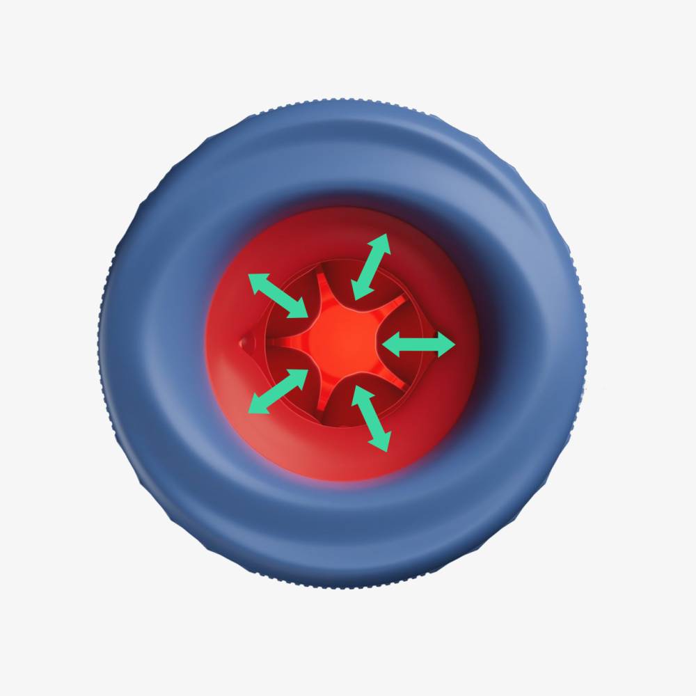 Submarine Submersible Thrusting Contracting Vibrating Masturbator  - Grey