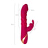 JOS Tenty Rabbit Vibrator with Moving Shaft Rings - Burgundy