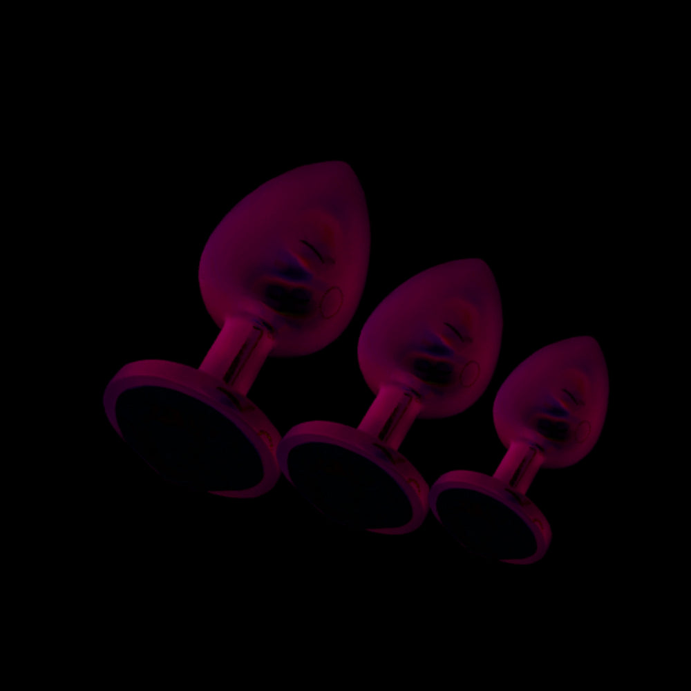 SXE Stainless Steel Comfort 3 Pc Butt Plug Set - Pink