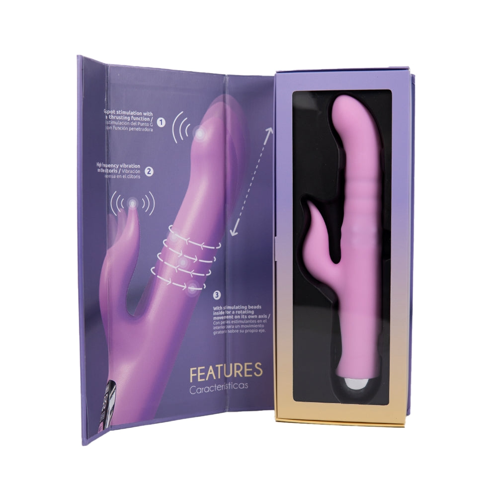Osma Majestic Pro USB 10 Mode Pearl Rabbit Vibrator - Purple