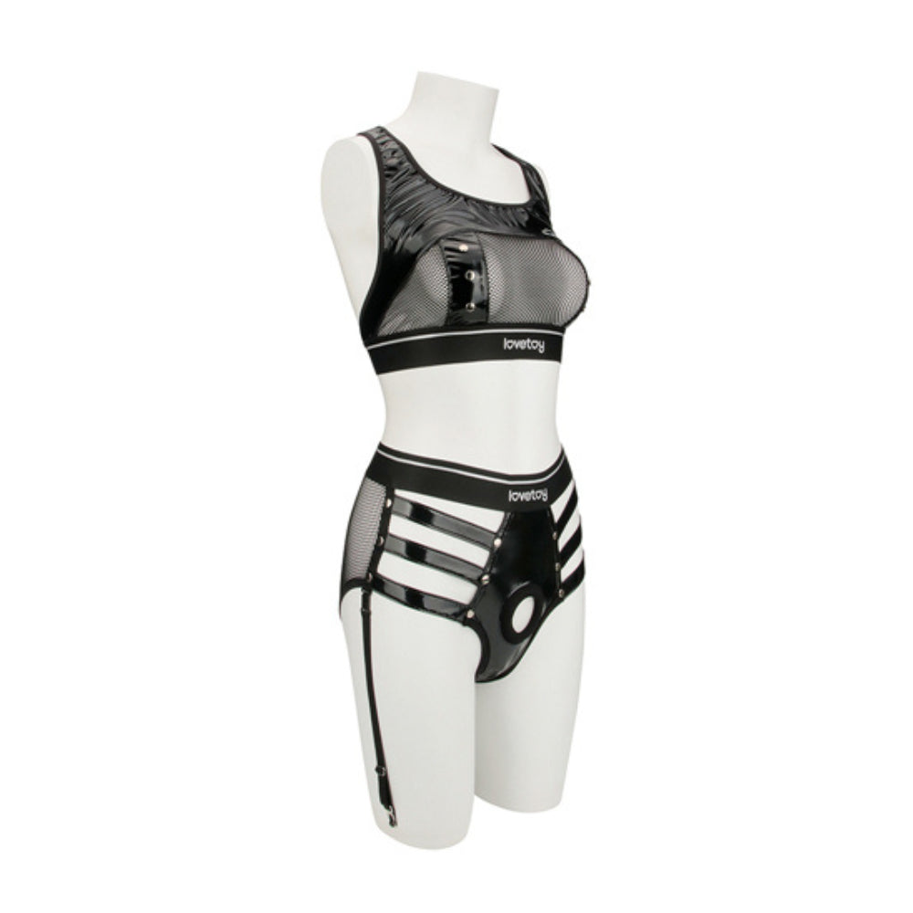Rebellion Reign Iconic Harness Strap On Set L/XL - Flesh