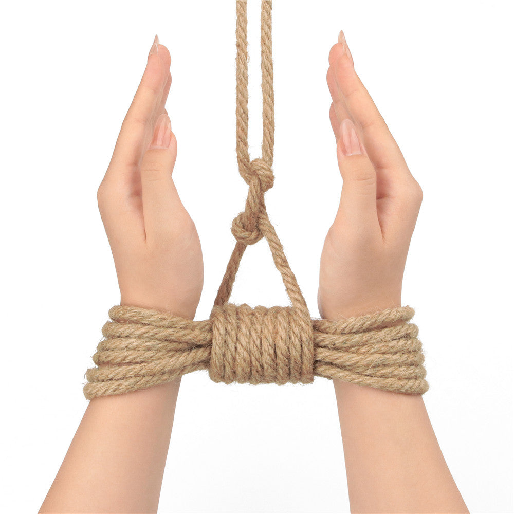 Rebellion Reign Rustic 10m Hemp Bondage Rope - Nude