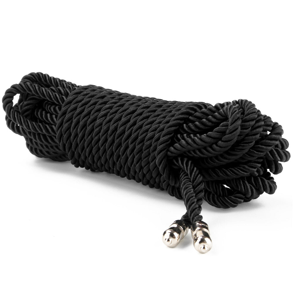 Rebellion Reign Ebony 10m Silky Bondage Rope Black 