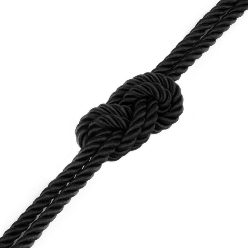 Rebellion Reign Ebony 10m Silky Bondage Rope Black 