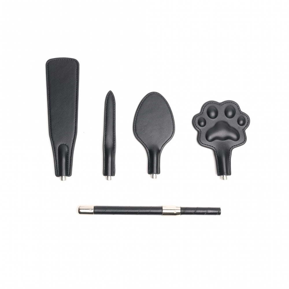 Vegan 4 Pc Interchangeable Tip Crop  - Black