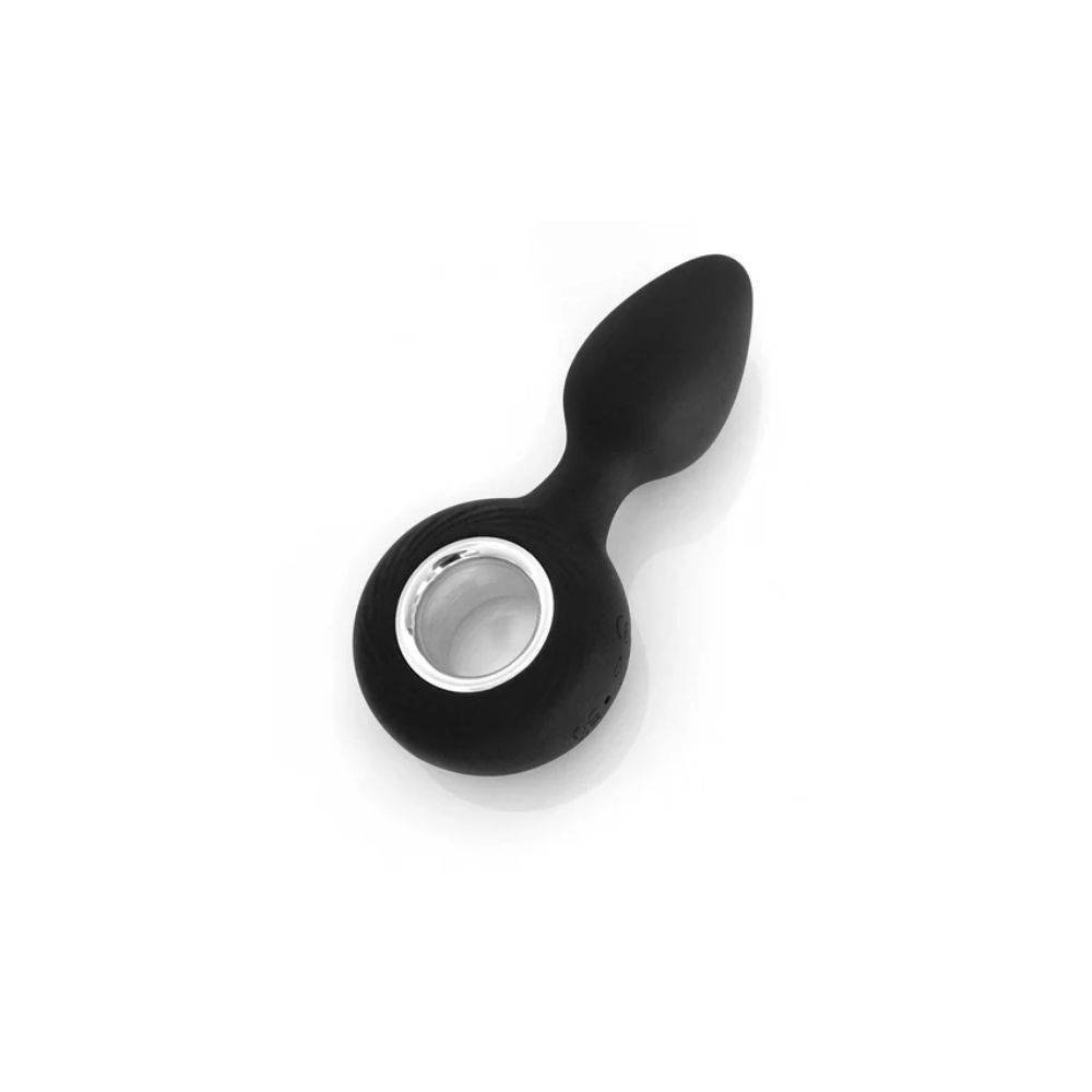 Vers 12 Mode Silicone USB Anal Vibrator - Black