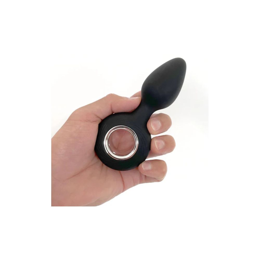 Vers 12 Mode Silicone USB Anal Vibrator - Black