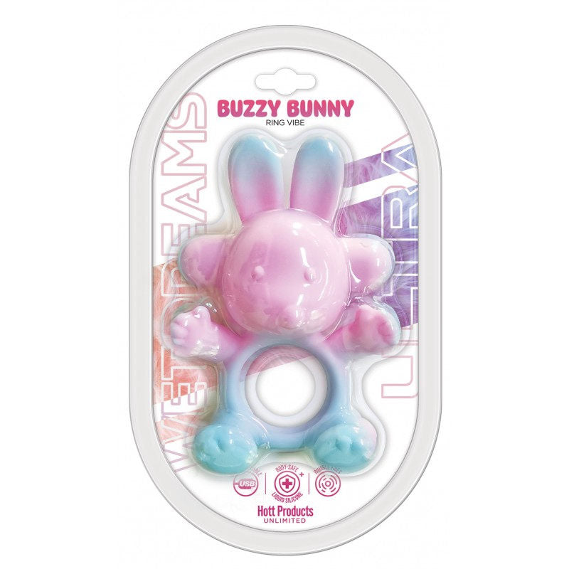 Wet Dreams Ultra 20 Mode USB Silicone Buzzy Bunny Cock Ring  - Mixed