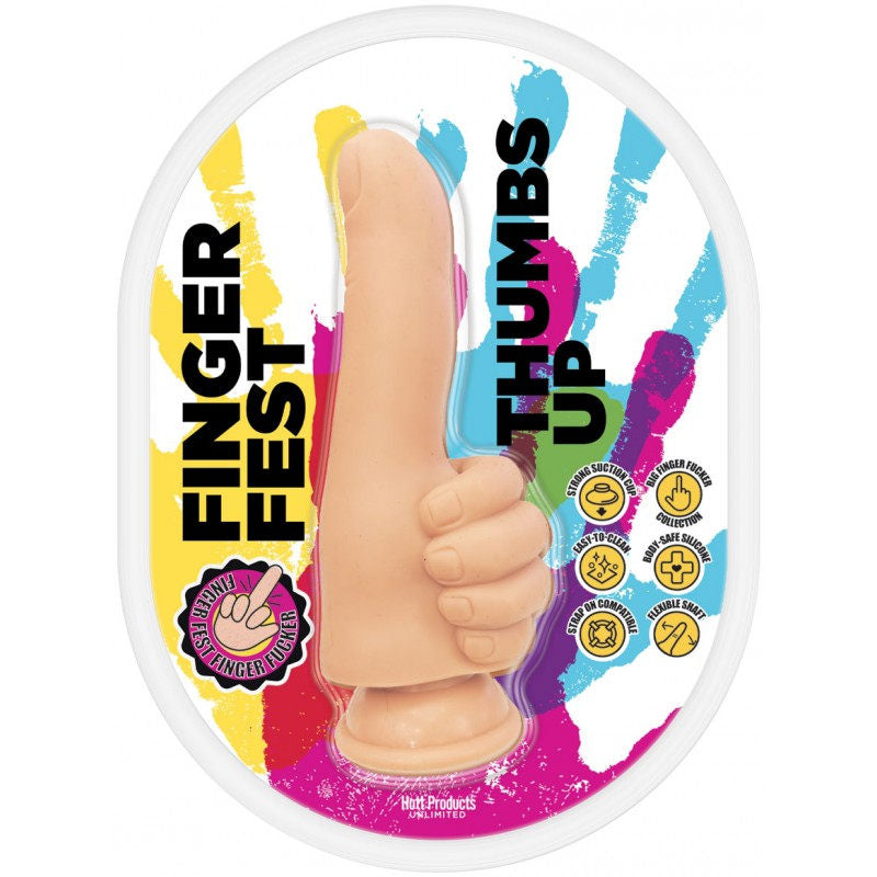 Finger Fest Dildo Thumbs Up Flesh - Flesh