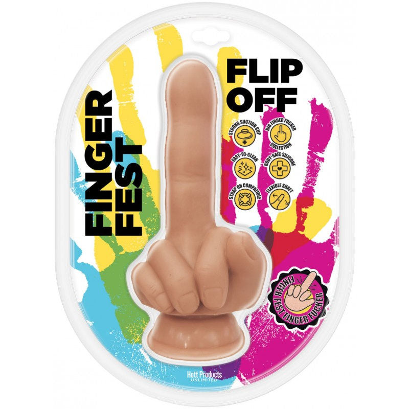 Finger Fest Dildo Flip Off Flesh - Flesh