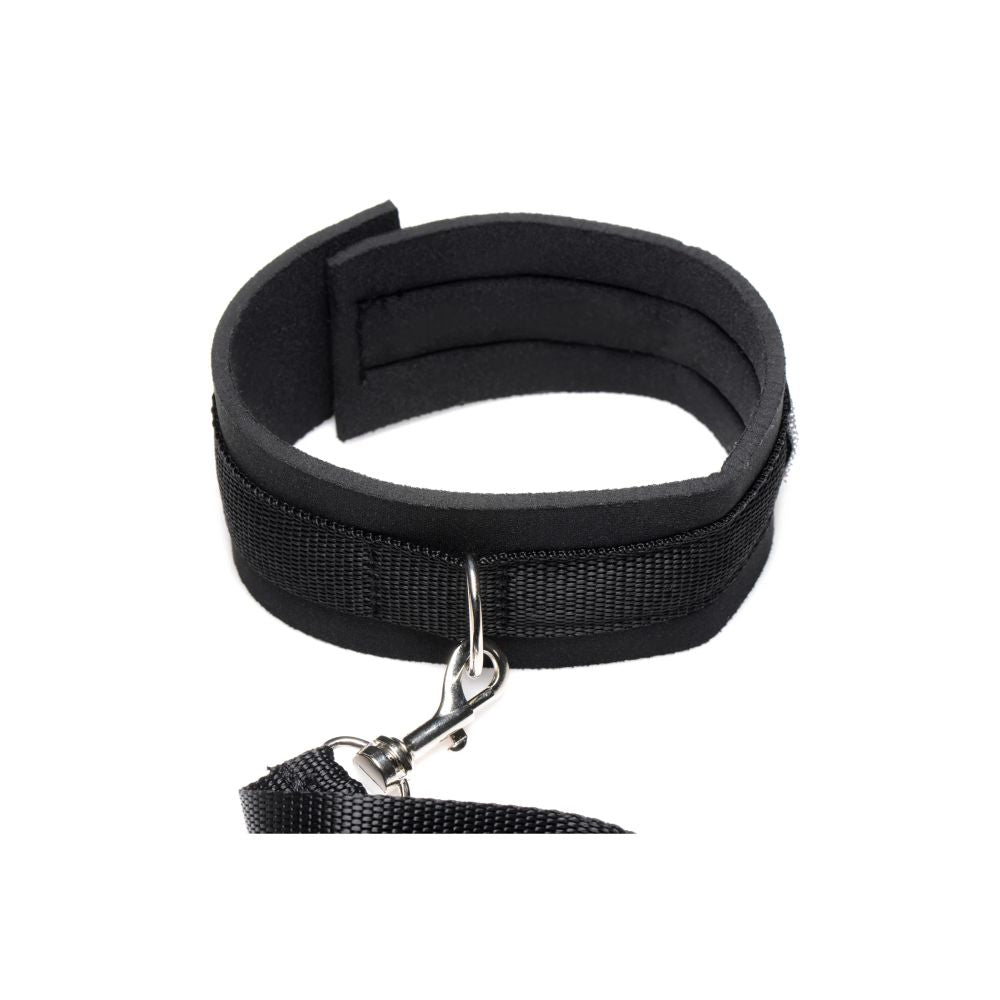 Neoprene Collar And Leash Set Black